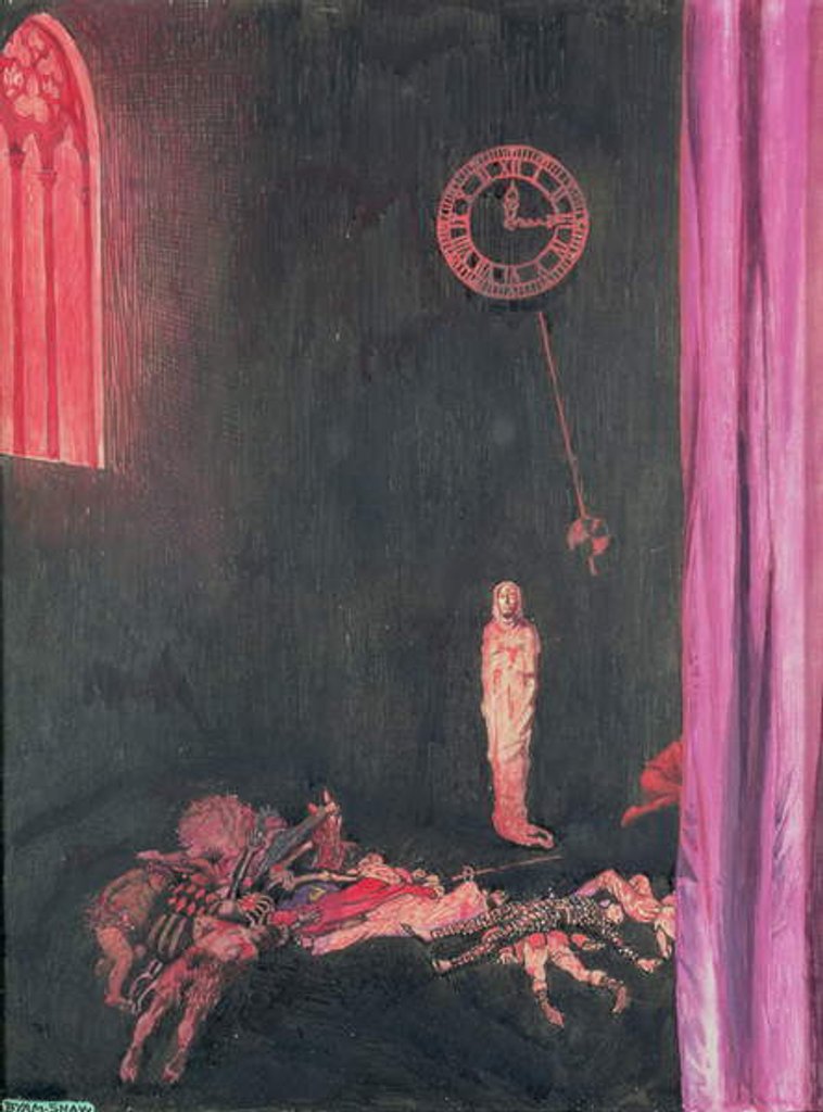 Detail of Darkness and Decay and the Red Death held illimitable dominion over all by John Byam Liston Shaw