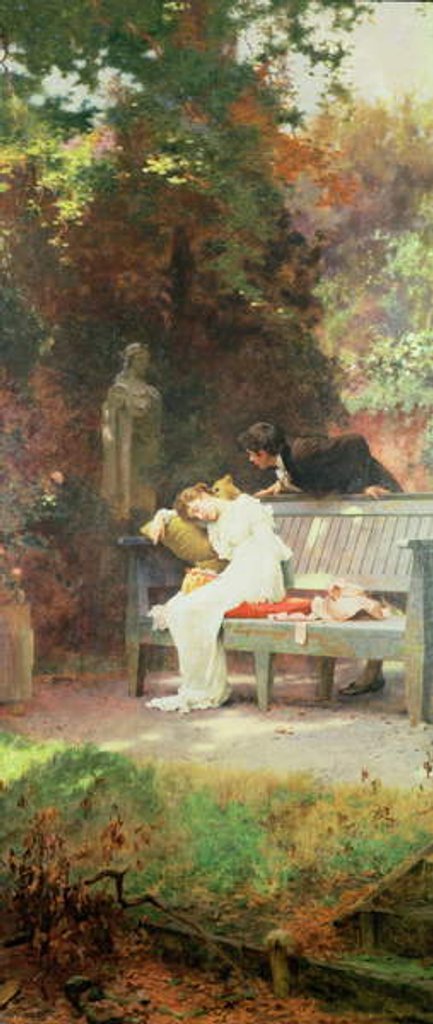 Detail of A Stolen Kiss, 1894 by Marcus Stone