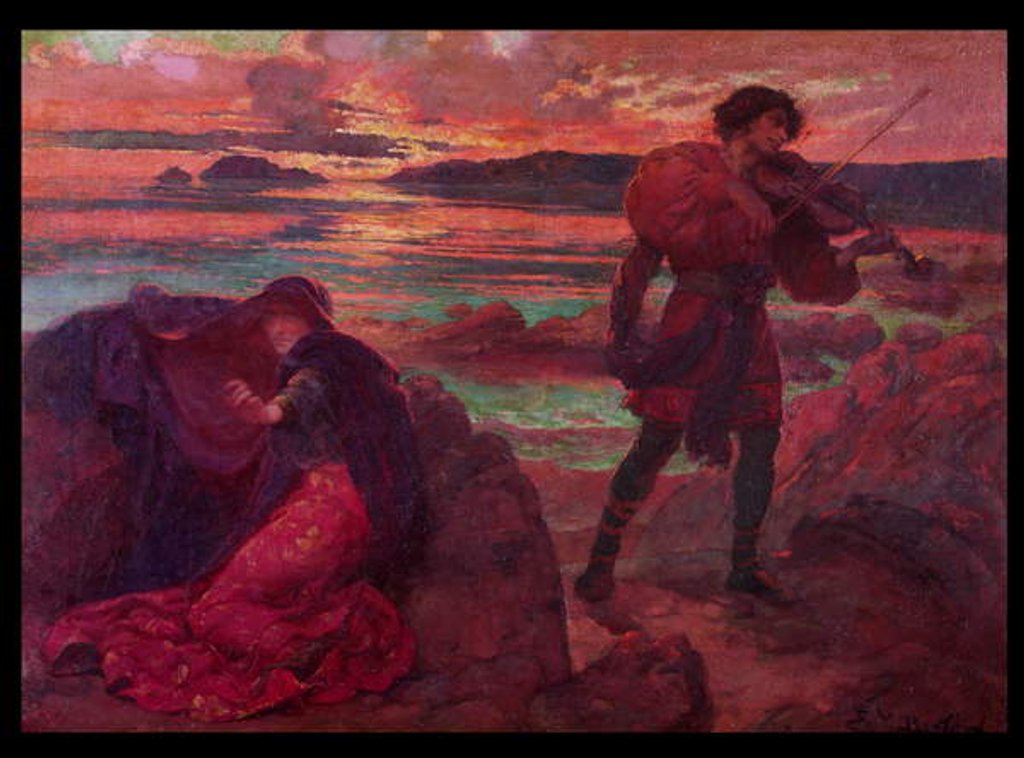 Detail of The Unrequited Minstrel by Ella M. Bedford