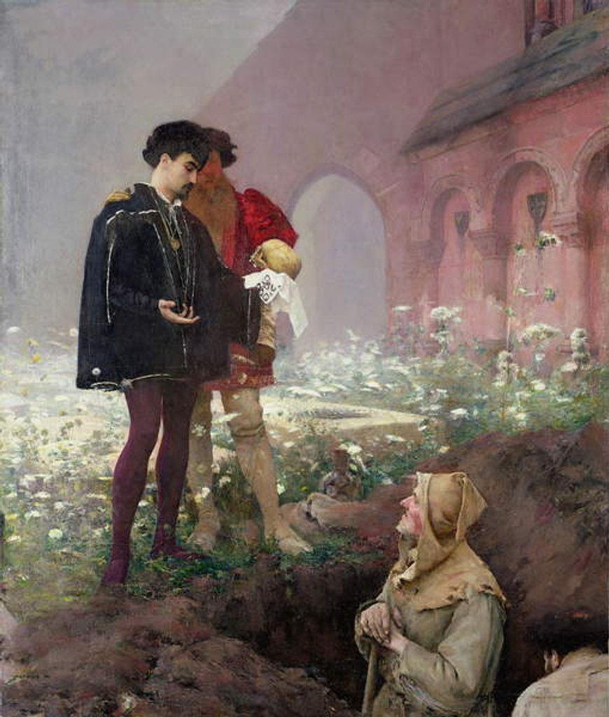 Detail of Hamlet and the Grave Digger, 1883 by Pascal Adolphe Jean Dagnan-Bouveret