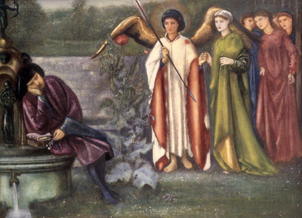 Detail of Chaucer's Dream of Fair Women, 1865 by Edward Coley Burne-Jones