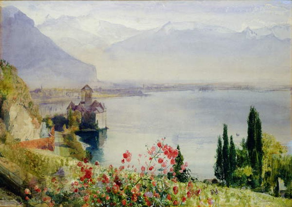 Detail of The Castle at Chillon by John William Inchbold