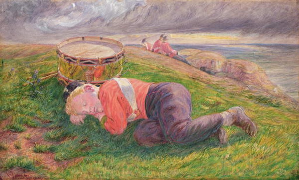 Detail of Sketch for 'The Drummer Boy's Dream' by Frederic James Shields