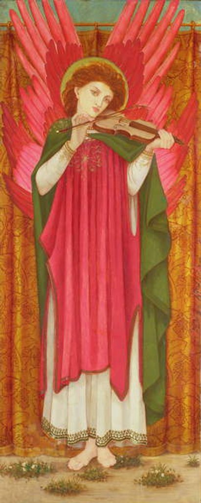 Detail of Angel Playing a Violin by John Roddam Spencer Stanhope