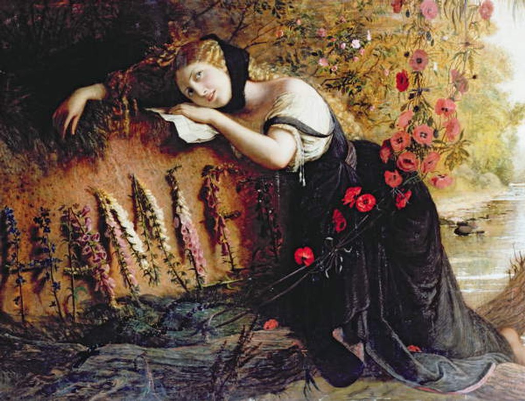 Detail of Ophelia, 1860 by Joseph Severn