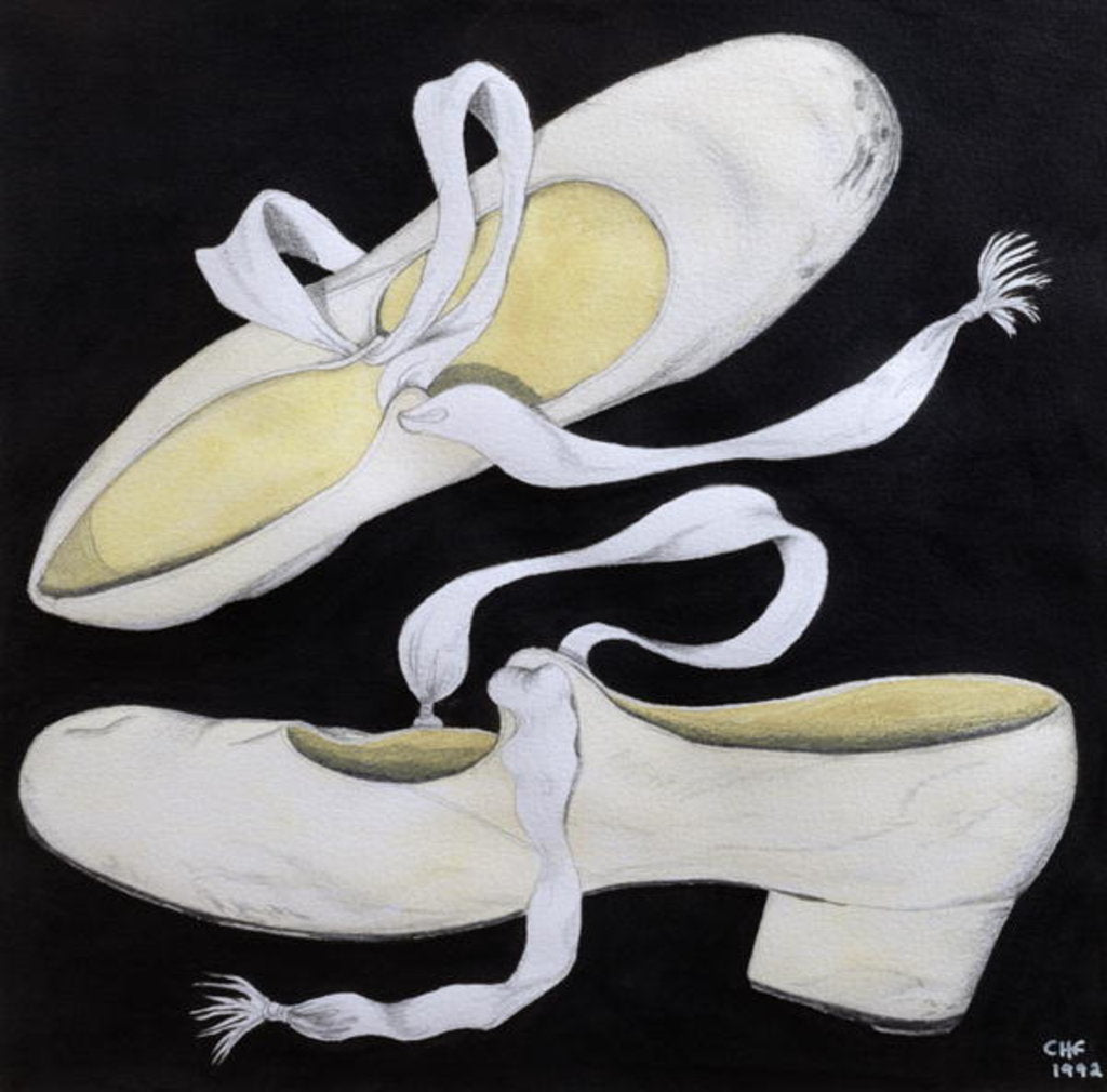 Detail of Old Tap Dancing Shoes, 1992 by Carolyn Hubbard-Ford