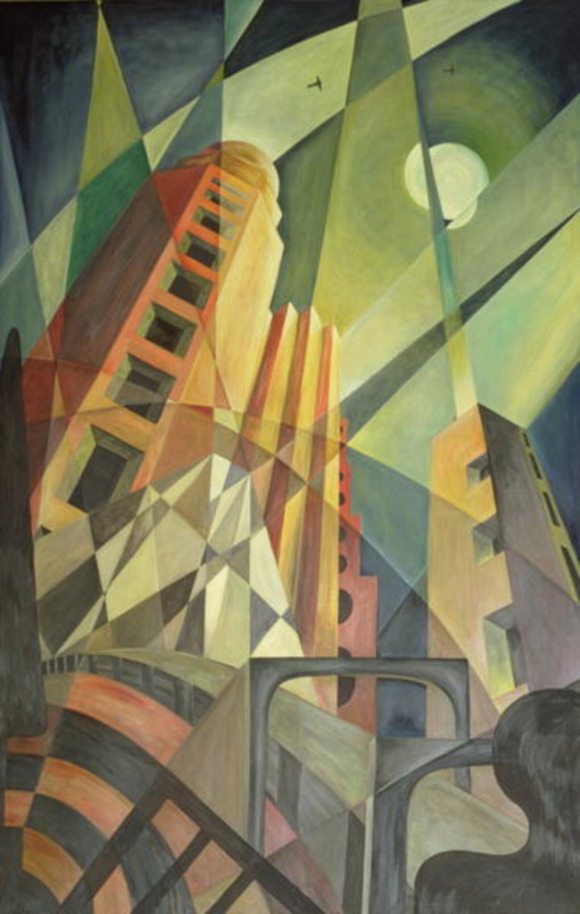 Detail of City in Shards of Light, 1998 by Carolyn Hubbard-Ford