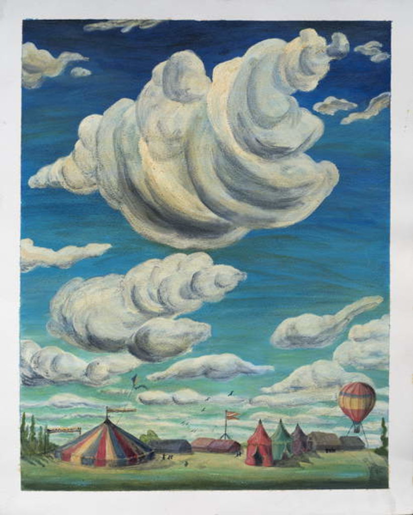 Detail of Big Clouds Over Circus Tents, 1992 by Carolyn Hubbard-Ford