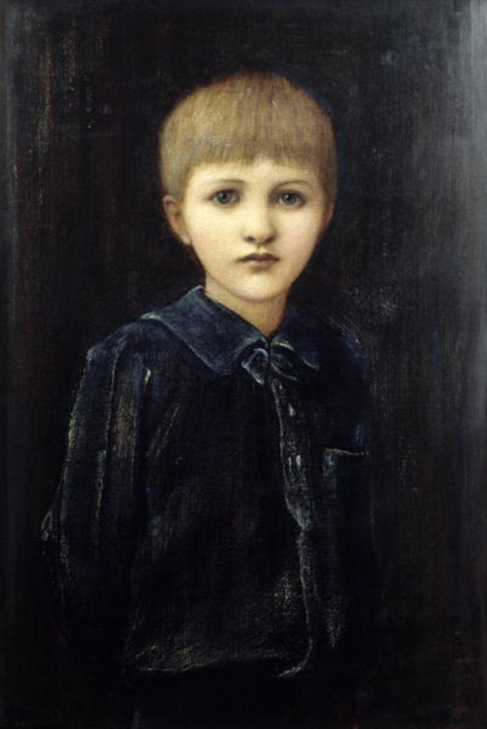 Detail of Portrait of Denis Mackail, grandson of the artist by Edward Coley Burne-Jones