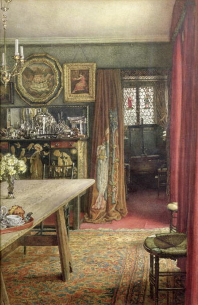 Detail of Interior view of The Grange, North End Road, Fulham, home to Edward Burne-Jones by T. M. Rook