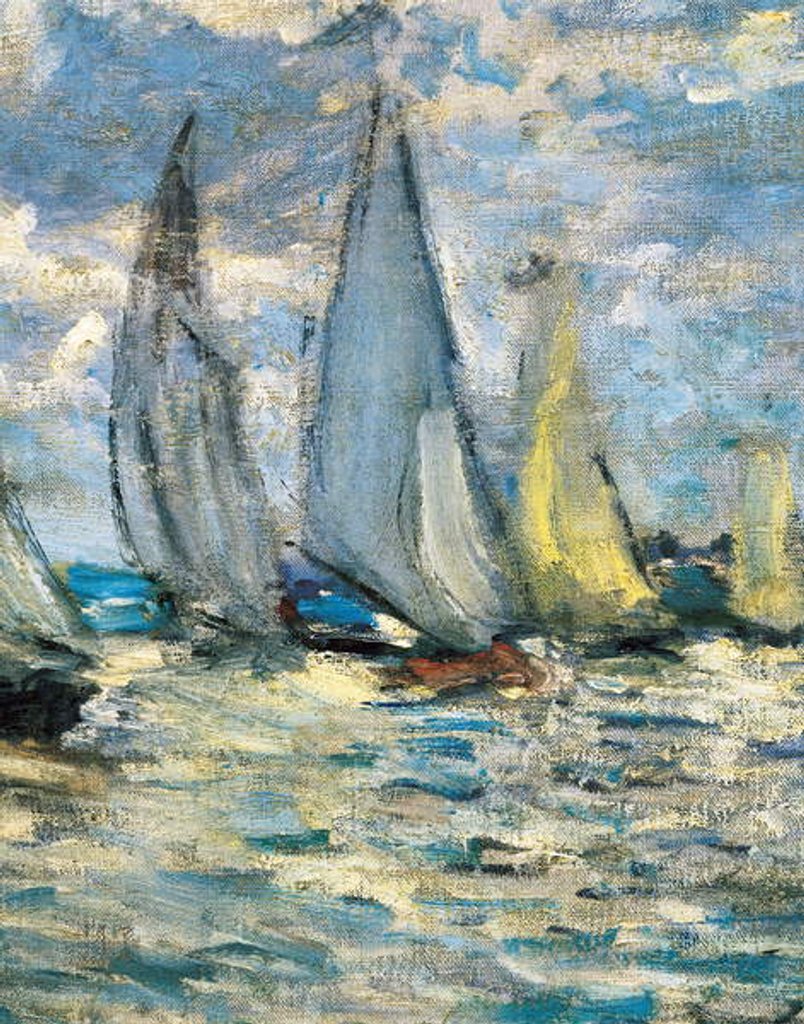 Detail of The boats or regatta in Argenteuil around 1874 by Claude Monet