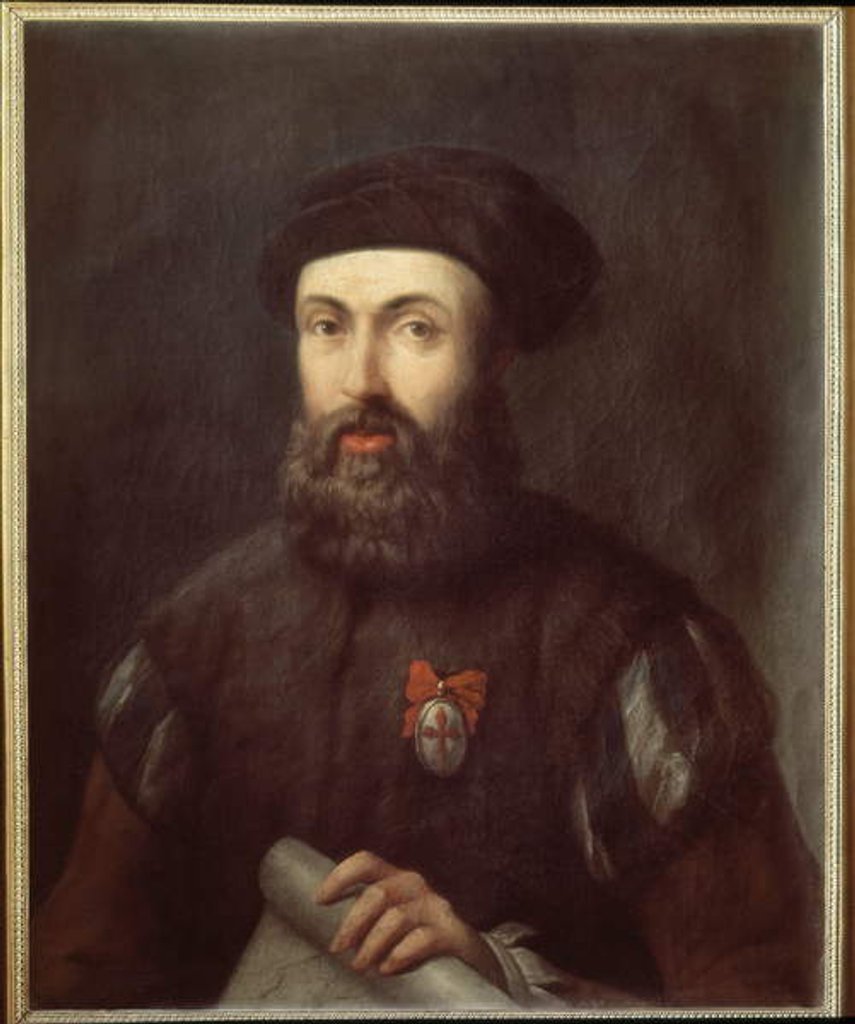Detail of Portrait of the Portuguese navigator and explorer Fernand Magellan by Spanish School