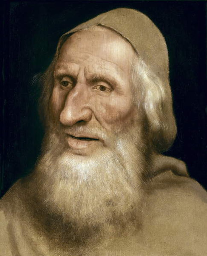 Detail of Bust of an old man by Quentin Massys or Matsys