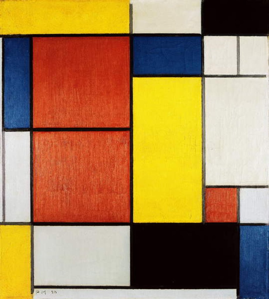Detail of Composition II by Piet Mondrian