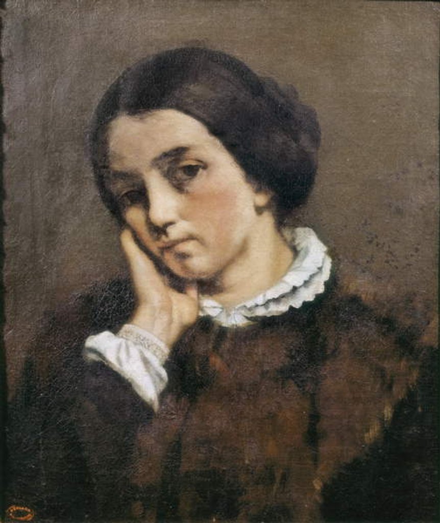 Detail of Portrait of Zelie Courbet 1846 by Gustave Courbet