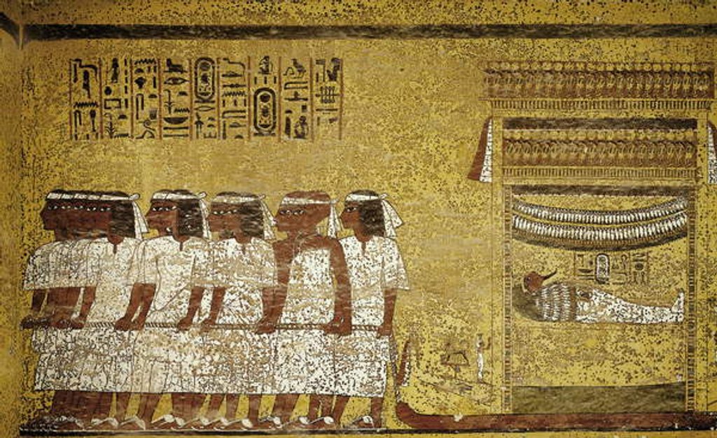 Detail of Louxor Thebes - valley of Kings, Deir al Bahri - tumb of Toutankhamon, 18th dynasty by Egyptian Egyptian