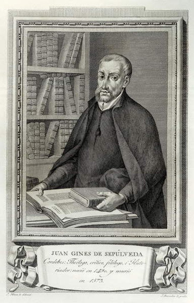 Detail of Portrait of the Spanish humanist and religious Juan Gines de Sepulveda by Spanish School
