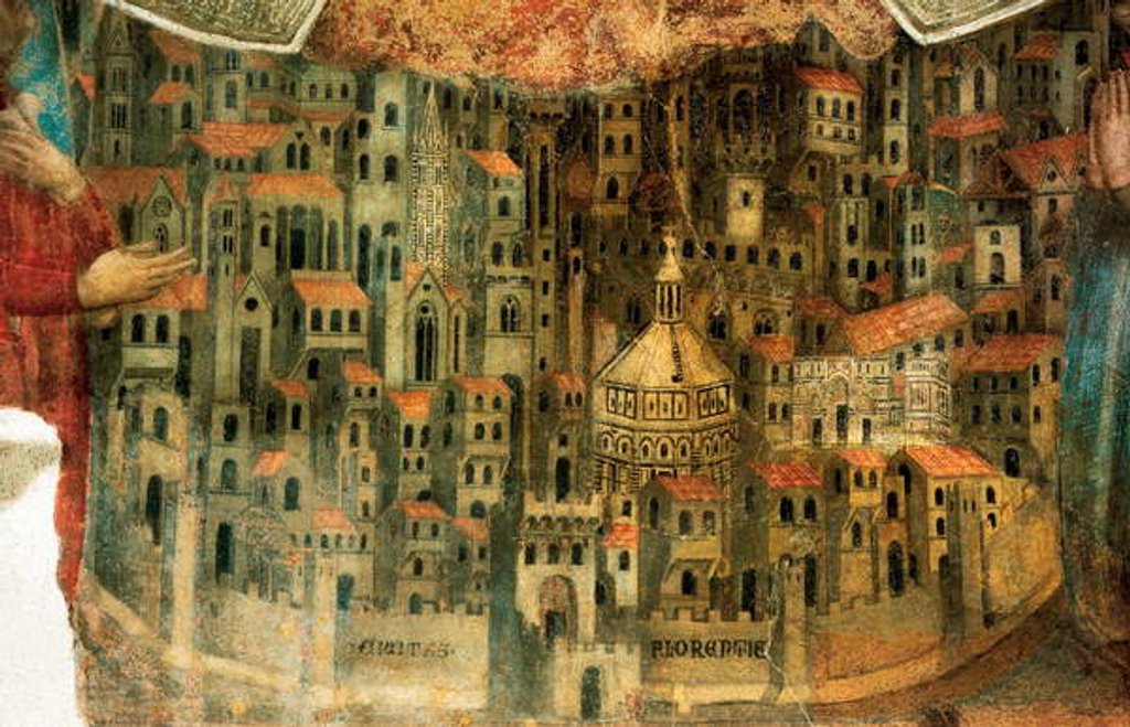 Detail of View of Florence by Bernardo Daddi