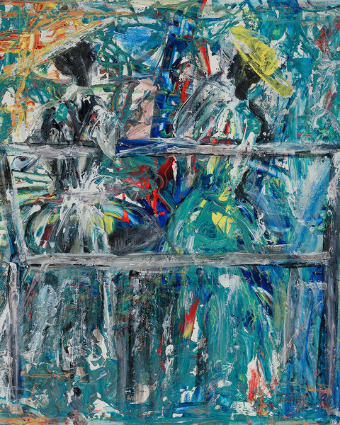 Detail of Chat in the Park, 2004 by Ikahl Beckford