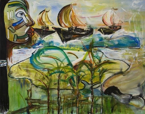 Detail of Aborigines by Ikahl Beckford