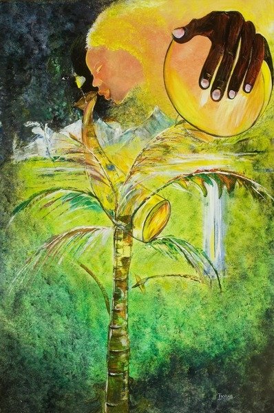 Detail of Abeng, 2009 by Ikahl Beckford