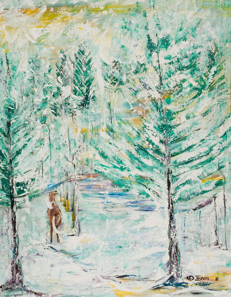 Detail of Snowy Woods, 2011 by Ikahl Beckford