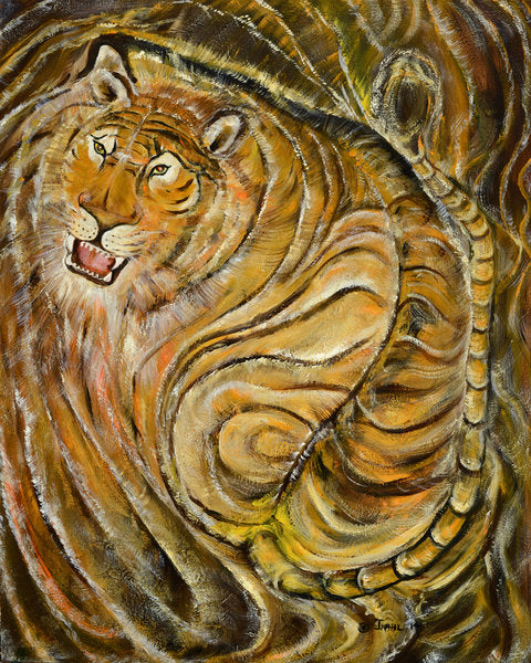 Detail of Tiger, 2014 by Ikahl Beckford