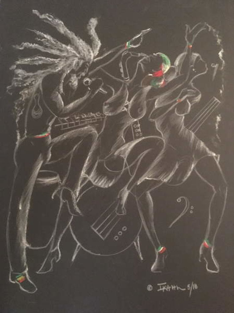 Detail of No Pain, 2018 by Ikahl Beckford