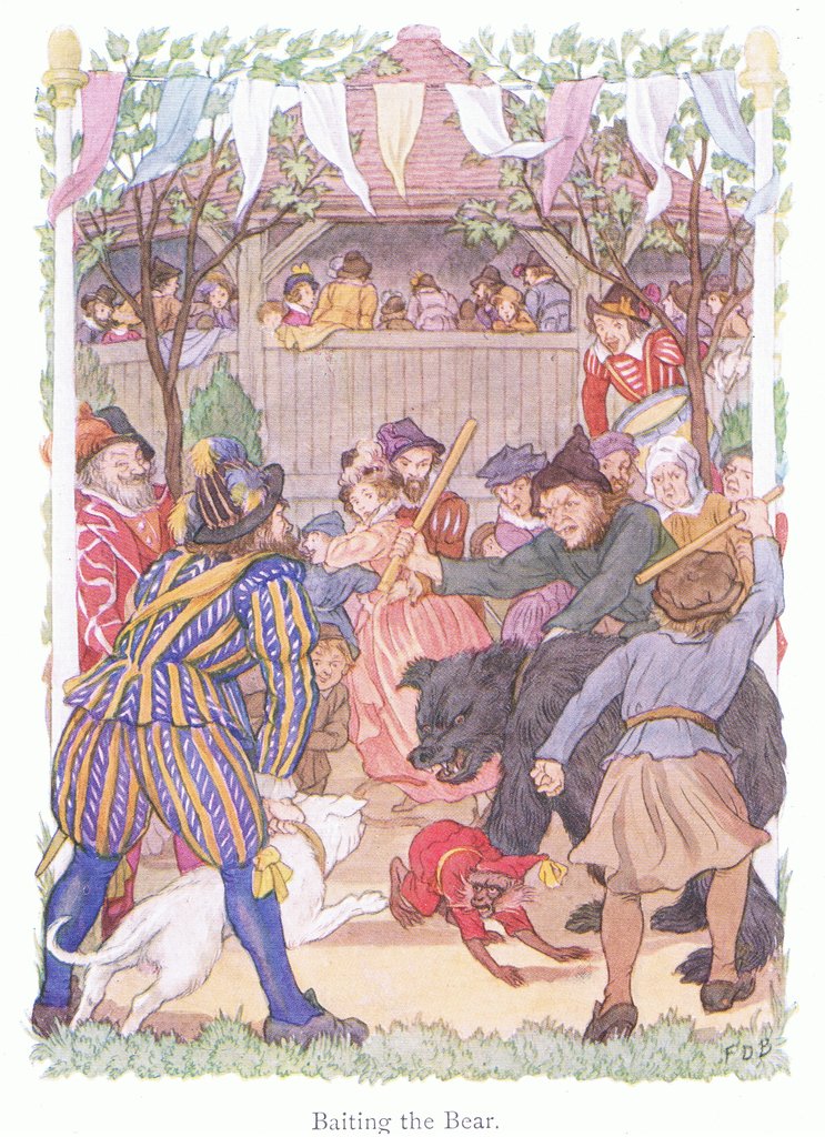 Detail of Baiting the bear by Francis Donkin Bedford