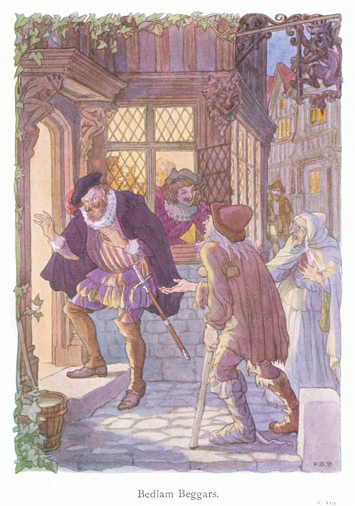 Detail of Bedlam Beggars by Francis Donkin Bedford