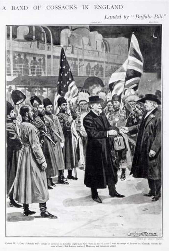 Detail of Colonel W.F. Cody Arriving in Liverpool by Ernest Prater