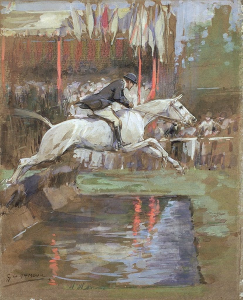 Detail of The Water Jump by George Denholm Armour