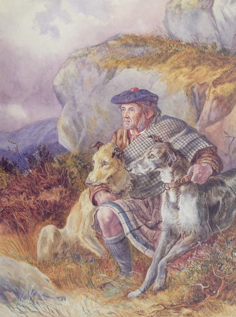 Detail of Ghillie and Deerhounds, 1874 by Richard Ansdell