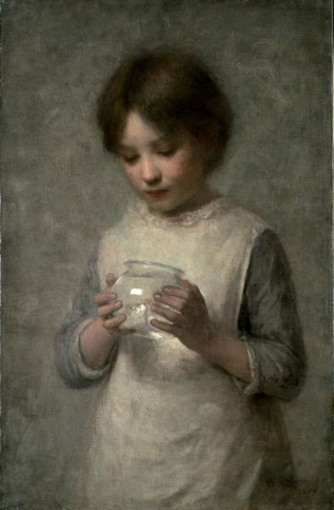 Detail of Girl with a Silver Fish, 1889 by William Robert Symonds