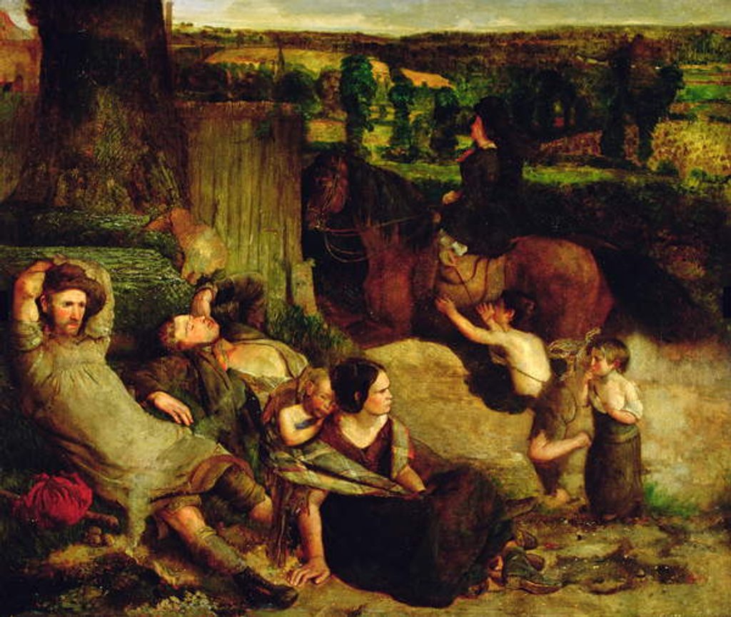 Detail of The Irish Vagrants, c.1853-54 by Walter Howell Deverell