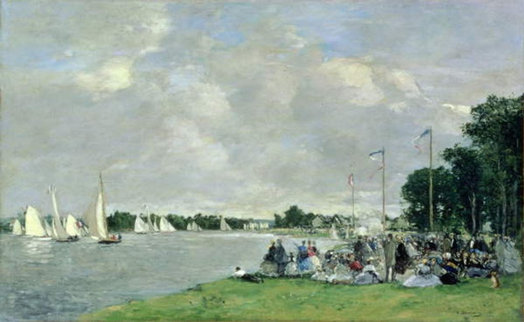 Detail of Regatta at Argenteuil, 1866 by Eugene Louis Boudin