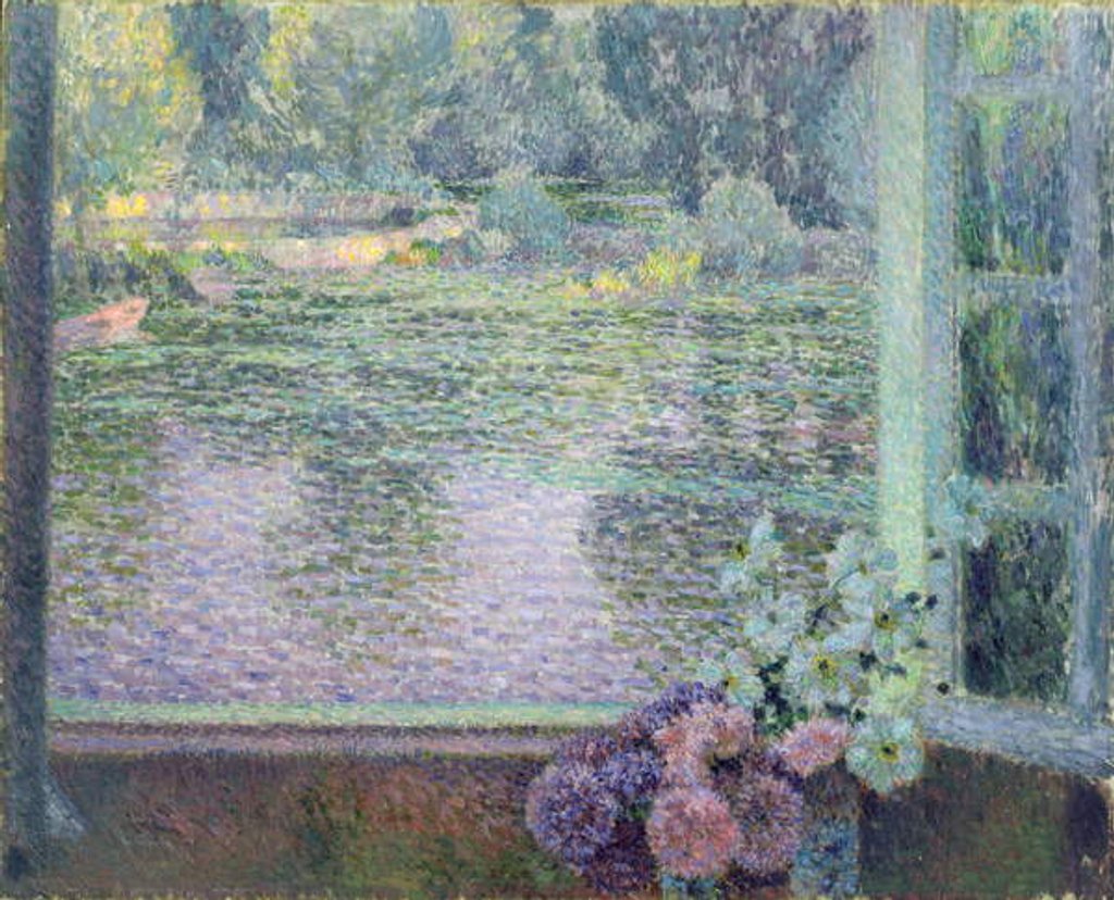 Detail of A Window on the River, 1908 by Henri Eugene Augustin Le Sidaner