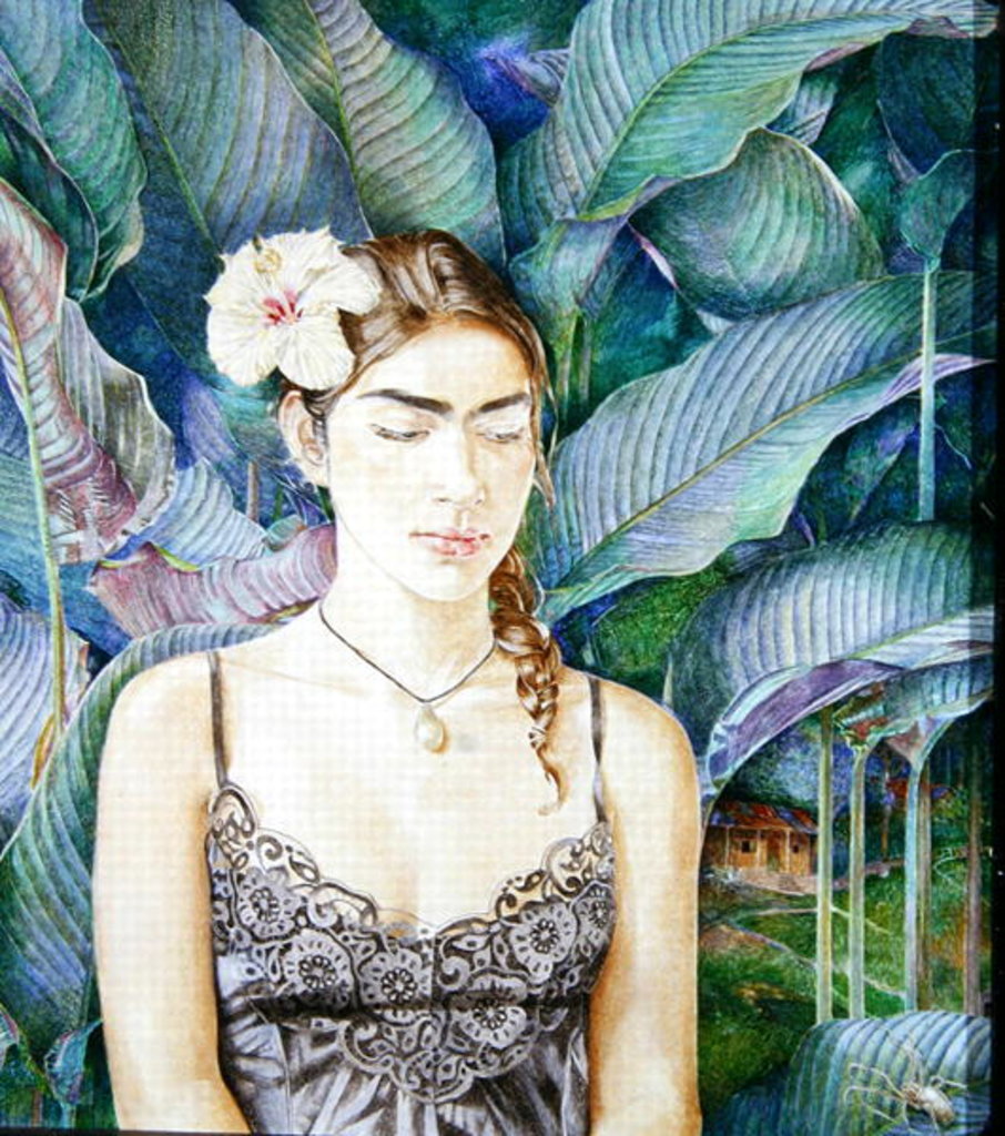 Detail of Portrait of Ranchero's Sister-in-law, 1988 by James Reeve