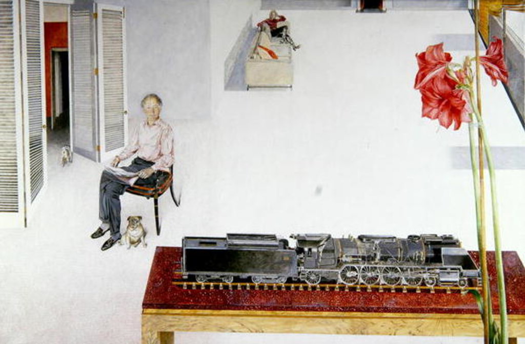 Detail of Portrait of Lord John Cholmondeley, 1968 by James Reeve