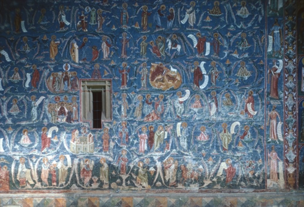 Detail of Tree of Jesse, south front painting, 1547-50 by Romanian School