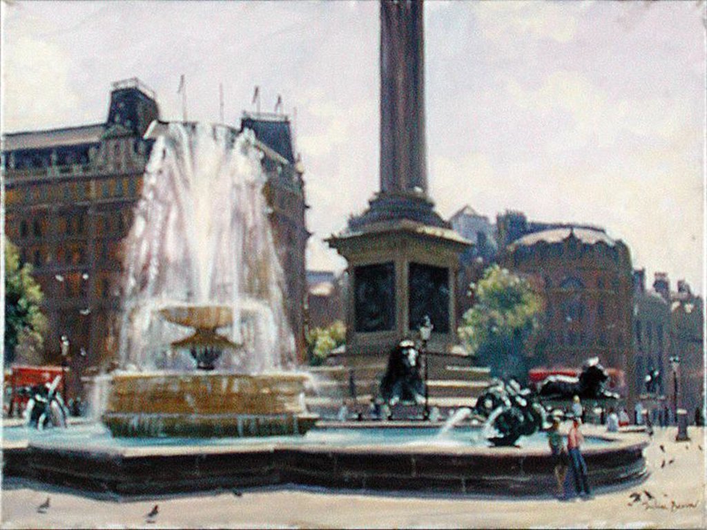 Detail of Trafalgar Square, London by Julian Barrow
