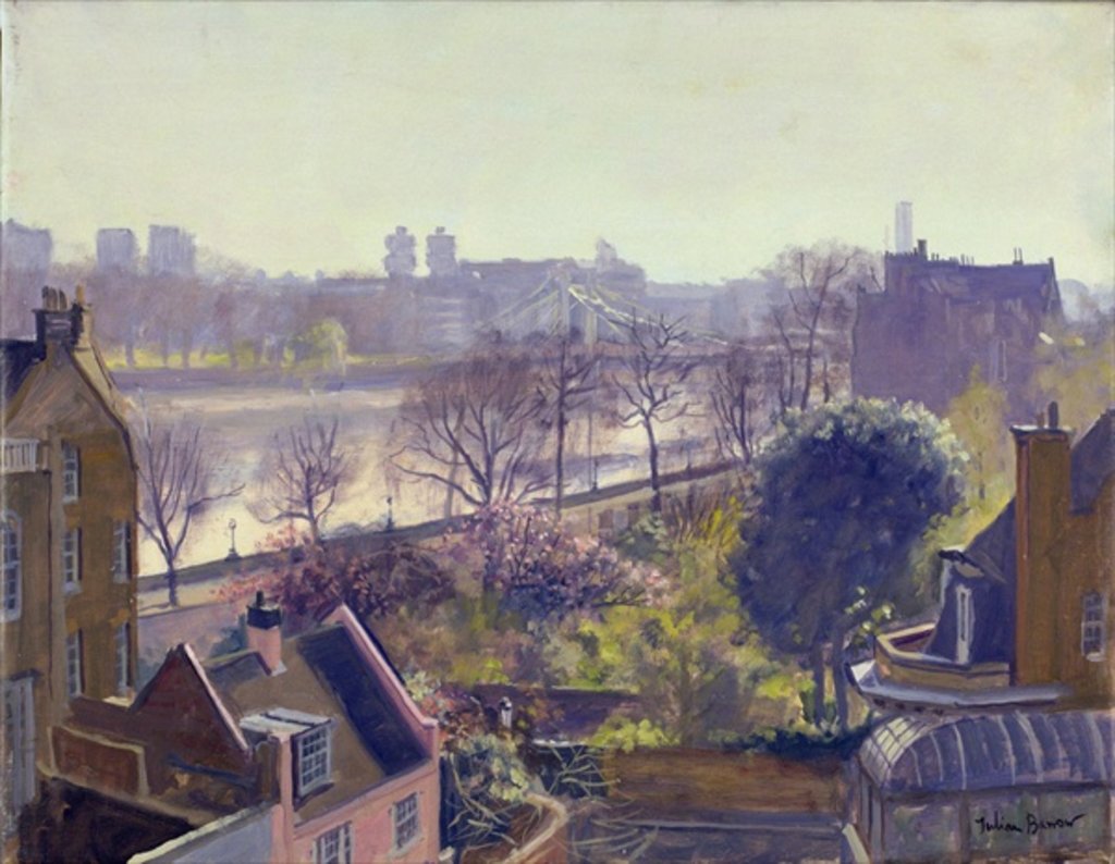 Detail of Chelsea Embankment from the Physic Garden by Julian Barrow