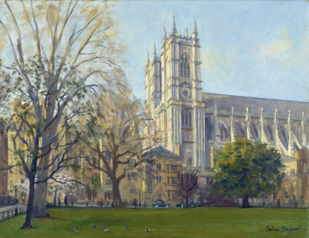 Detail of Westminster Abbey from Dean's Yard by Julian Barrow