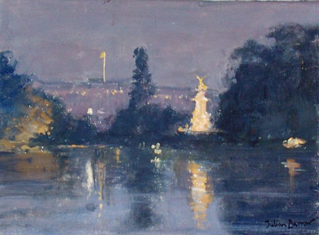 Detail of Buckingham Palace - Night by Julian Barrow
