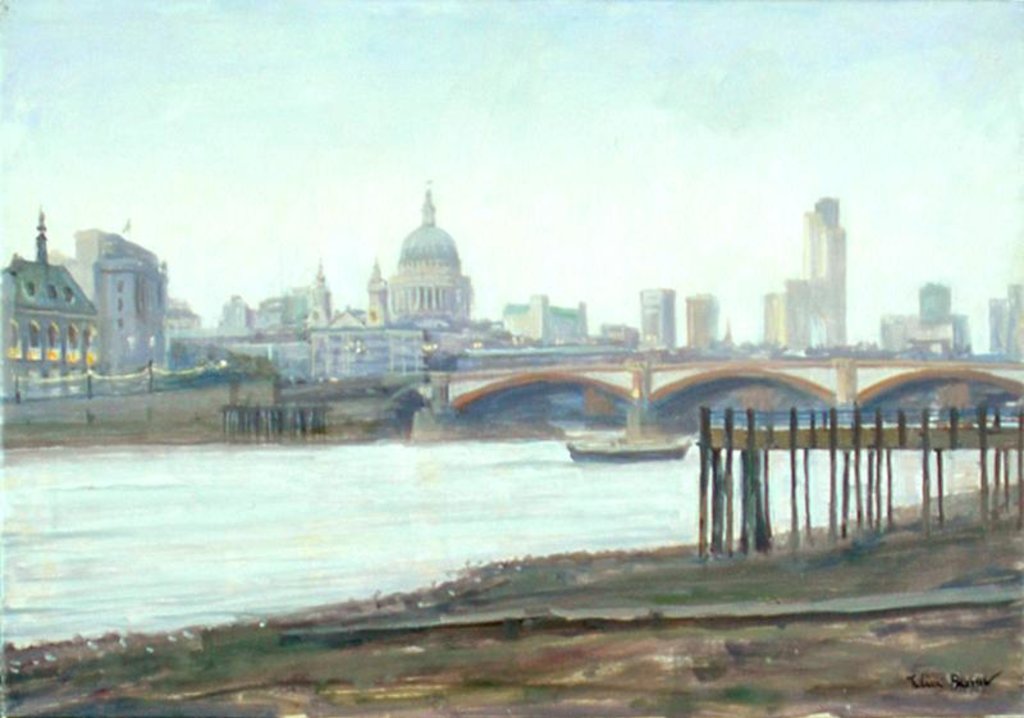 Detail of Bankside - Dusk by Julian Barrow