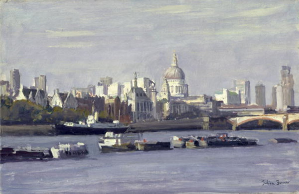 Detail of St. Paul's from Bankside by Julian Barrow