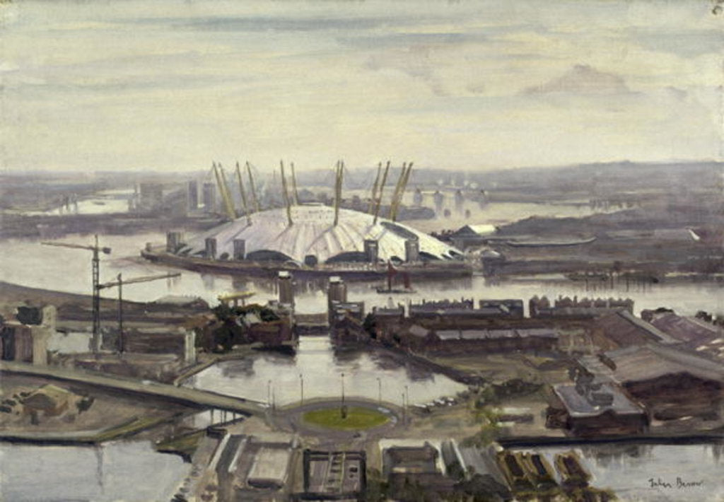 Detail of The Millennium Dome from Canary Wharf by Julian Barrow