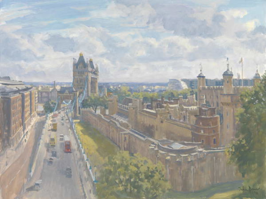 Detail of Tower Bridge and the Tower of London, 2010 by Julian Barrow