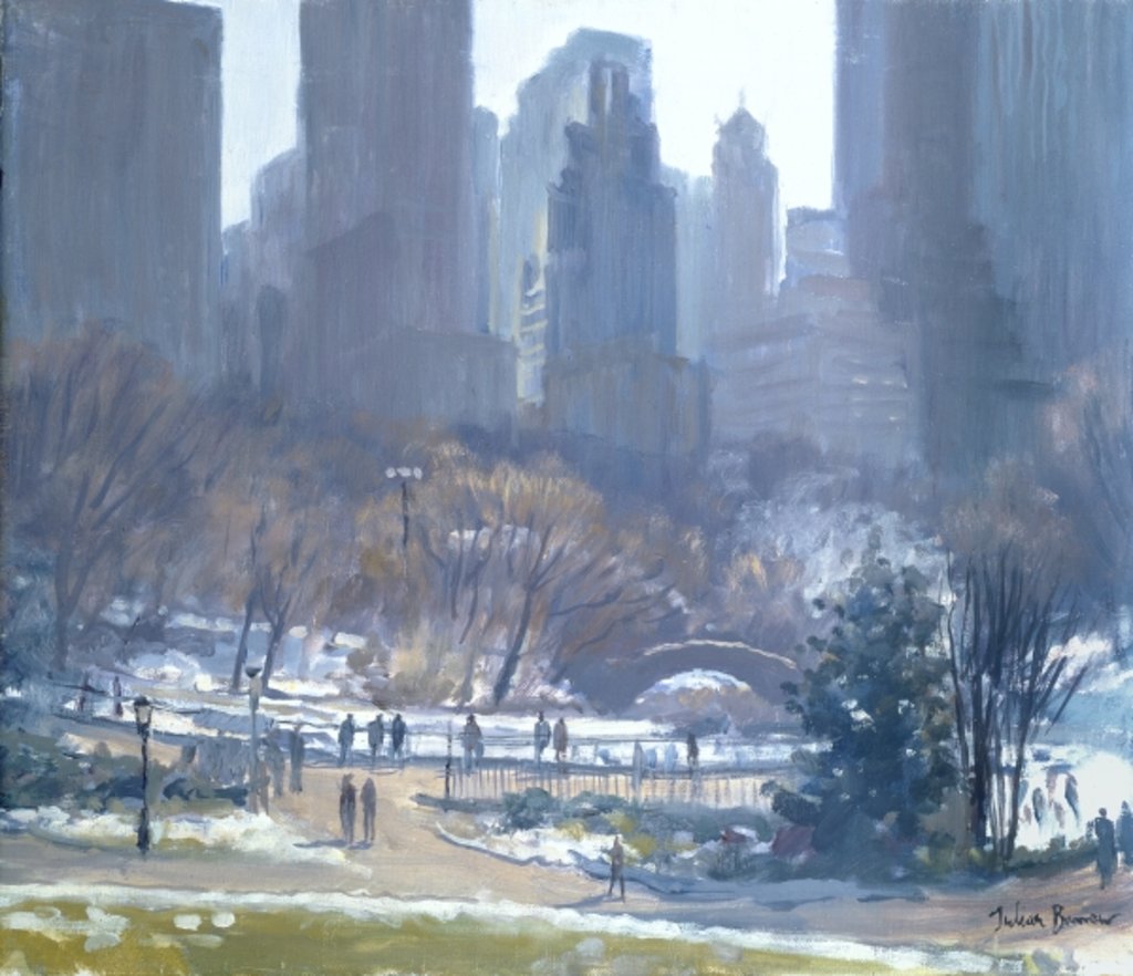 Detail of Winter in Central Park, New York, 1997 by Julian Barrow