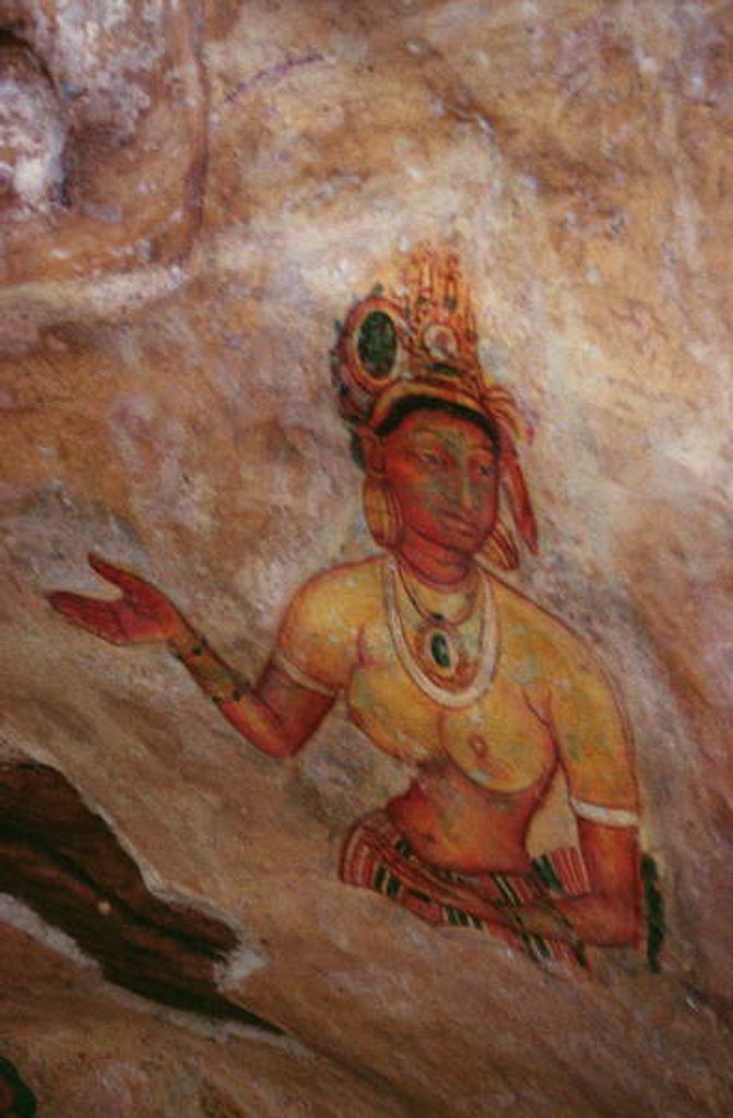 Detail of The Cloud Damsels by Sri Lankan School